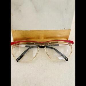 RARE NOS Vintage LEONHARD DE NEFFE 357 Unisex Eyeglasses Frames 57-18-110 RED